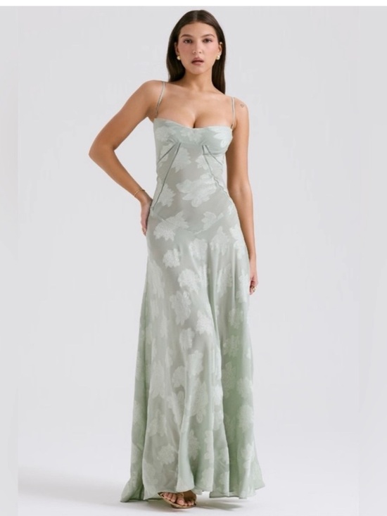 House of CB Dresses & Skirts - House of CB Light Sage Floral Bias Maxi Dress